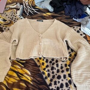 SHEIN cropped cardigan - cream or light pink shade